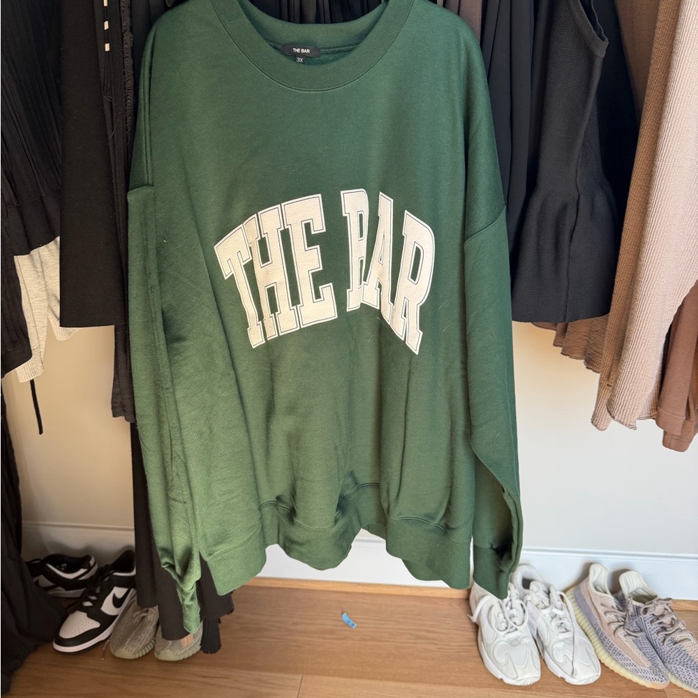 The Bar Forest Green Graphic Sweatshirt XXXL NWOT